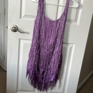 Purple Fringe Dress